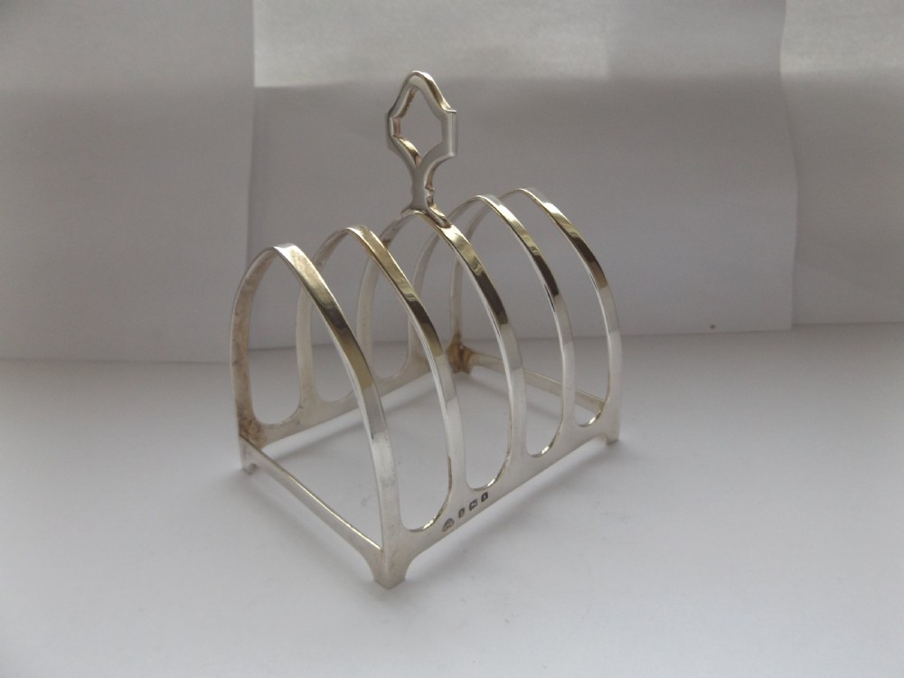 Super Art Deco Silver Toast Rack View V