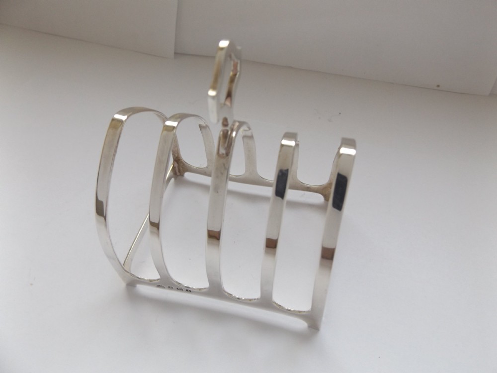 Super Art Deco Silver Toast Rack View VII