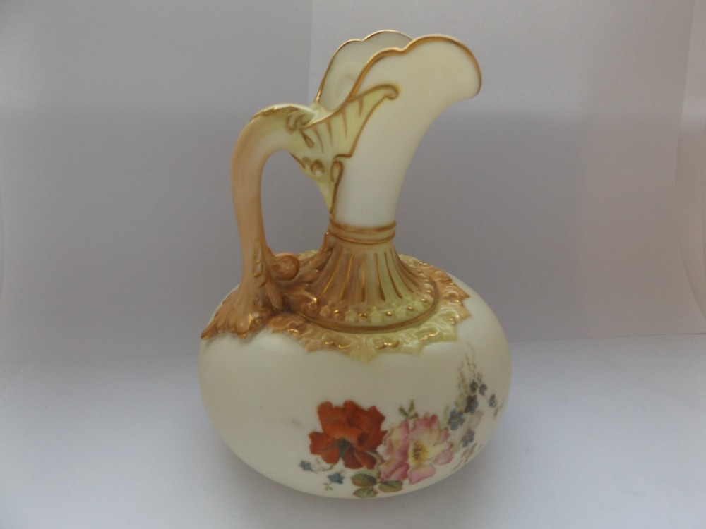 Beautiful Antique Victorian Royal Worcester Jug View VIII