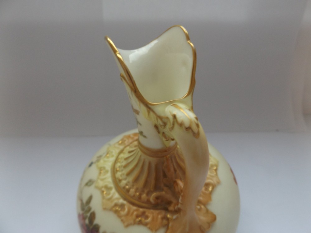 Beautiful Antique Victorian Royal Worcester Jug View XVI