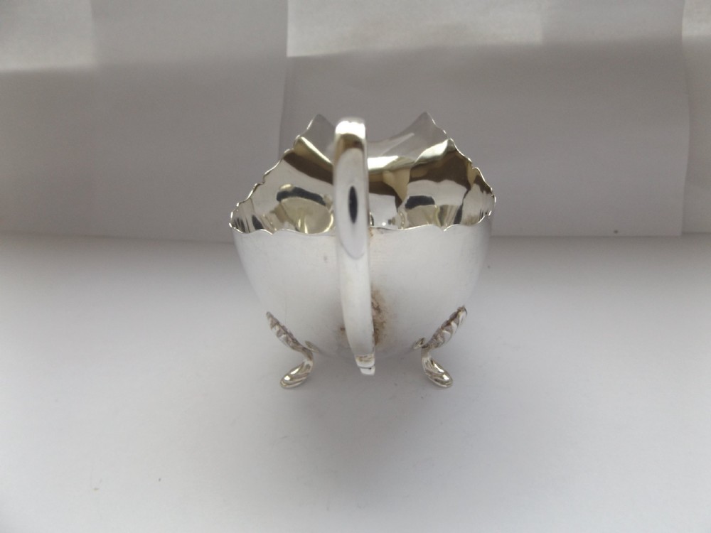 Antique Hallmarked Silver Sauce Boat View II