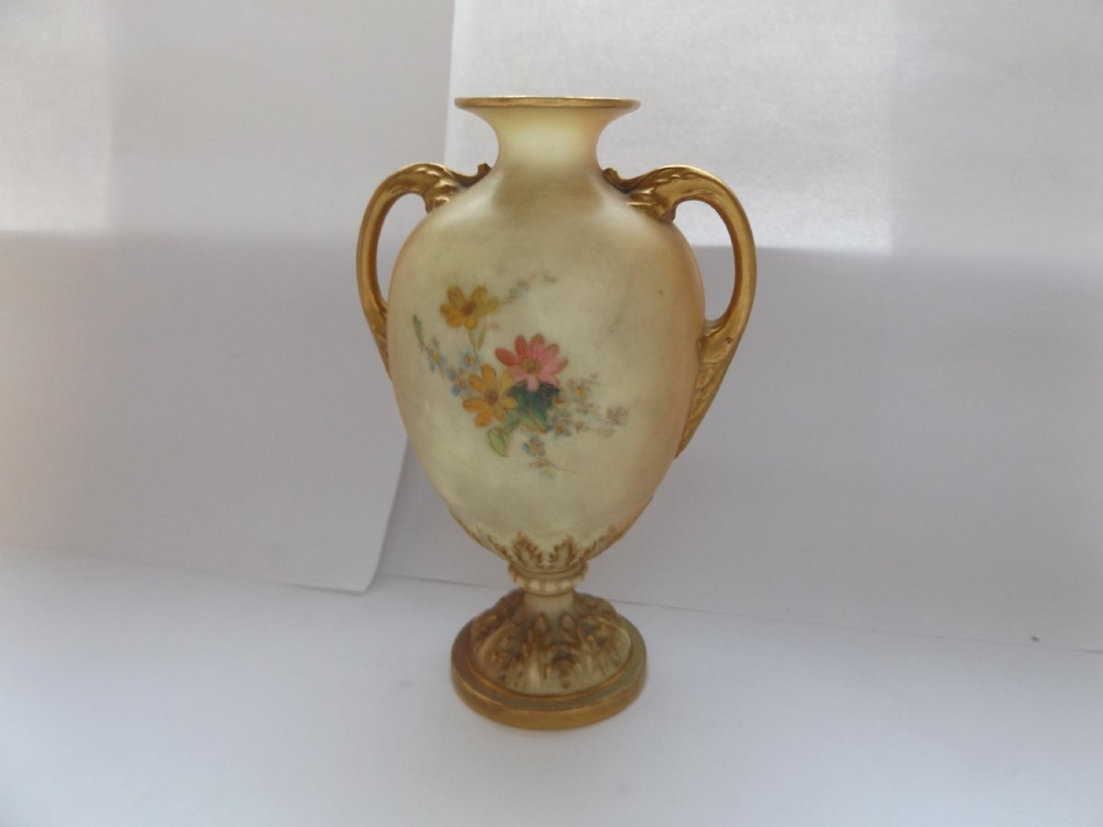 Victorian Hand Painted Royal Worcester Vase View VII