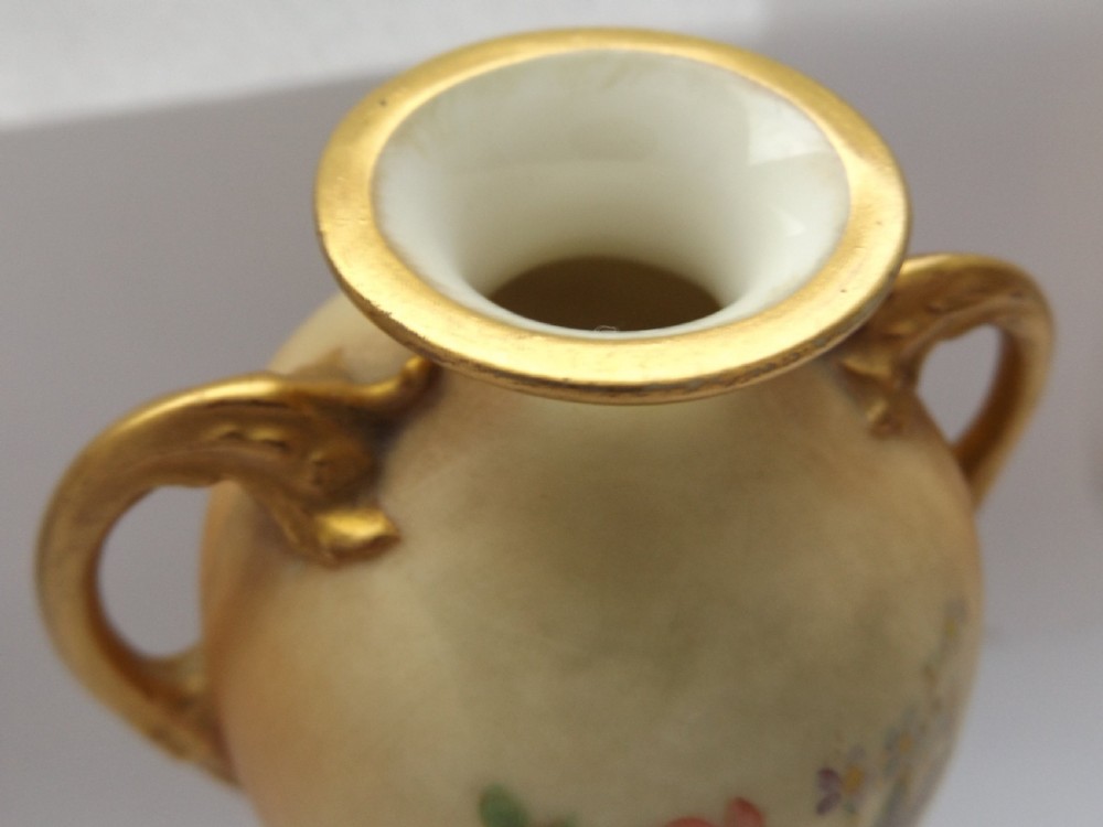 Victorian Hand Painted Royal Worcester Vase View II