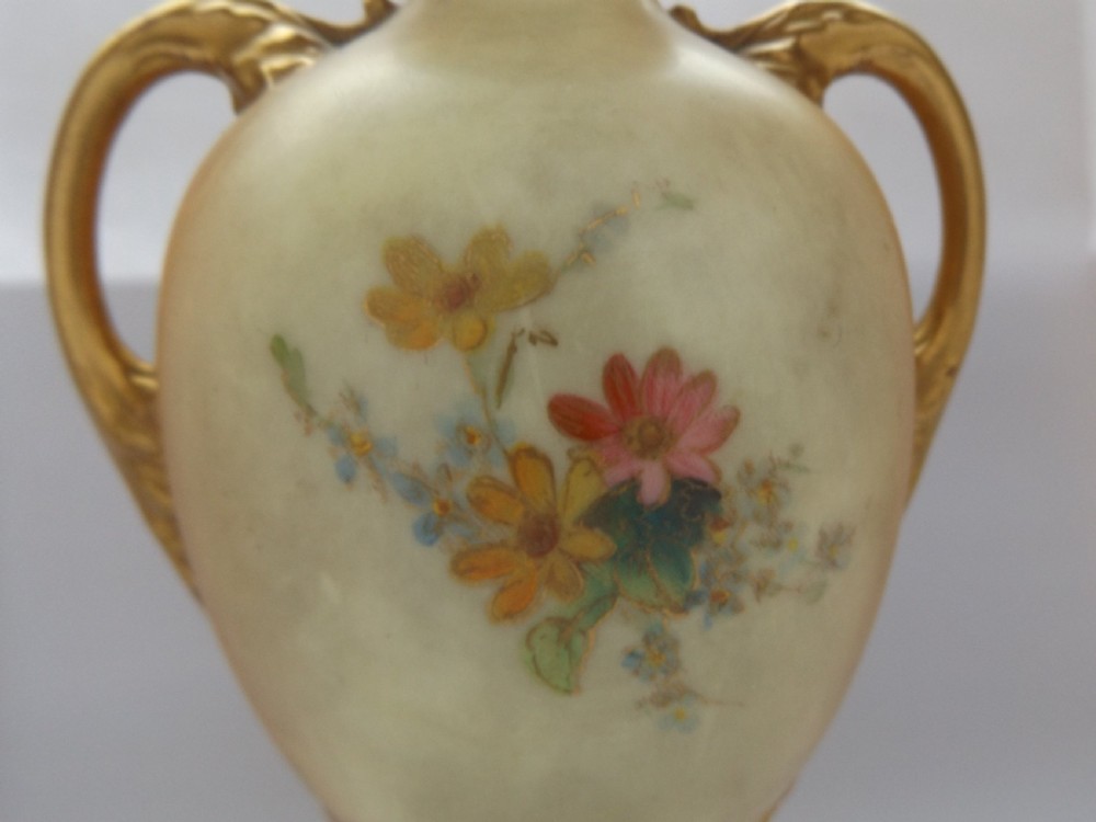 Victorian Hand Painted Royal Worcester Vase View V