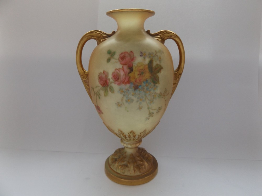 Victorian Hand Painted Royal Worcester Vase