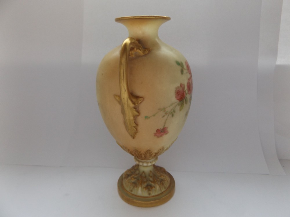 Victorian Hand Painted Royal Worcester Vase View VIII