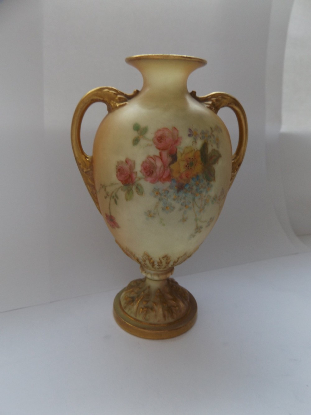 Victorian Hand Painted Royal Worcester Vase View IX