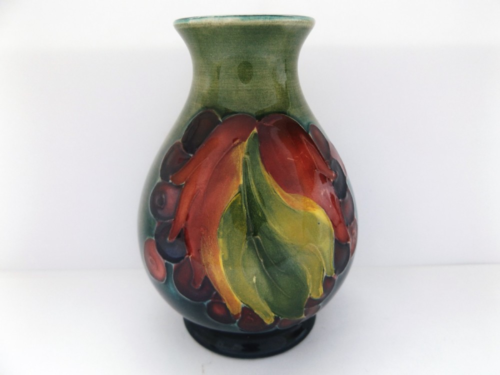 Lovely Moorcroft Leaf and Berry Pattern Small Vase View II