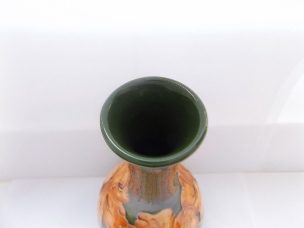 Super Pair of Large Moorcroft Coral Hibiscus Vases View IX