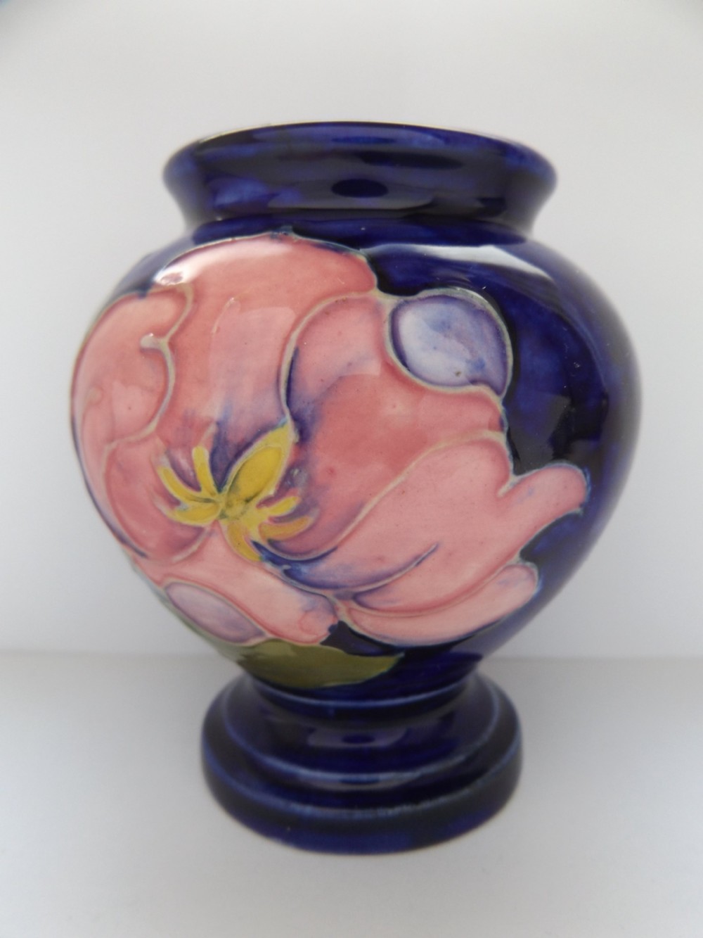 Super Moorcroft Small Bulbous Magnolia Pattern Vase View II