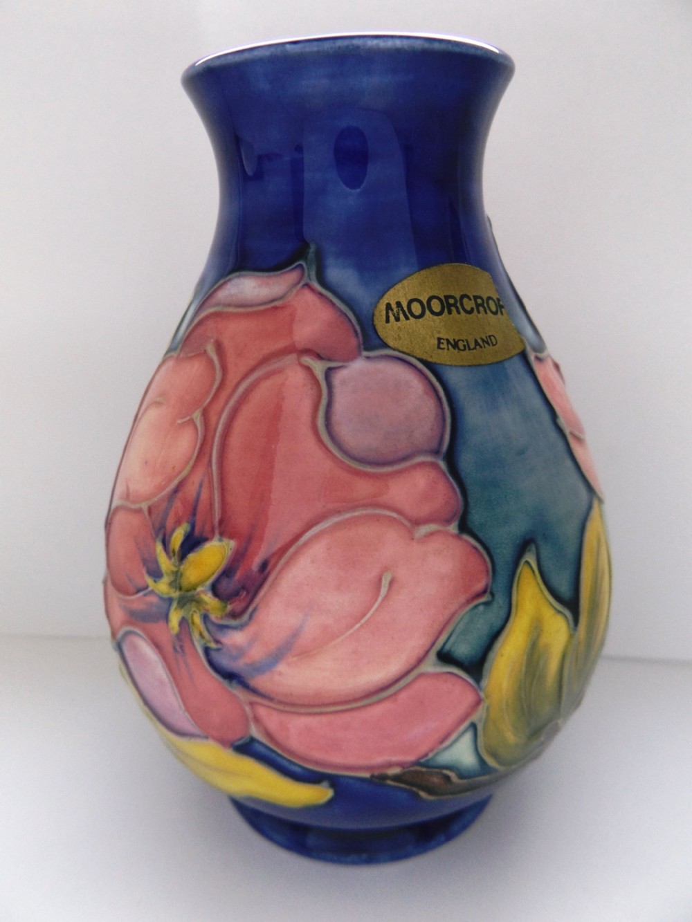 Lovely Moorcroft Magnolia Pattern Medium Vase View IV
