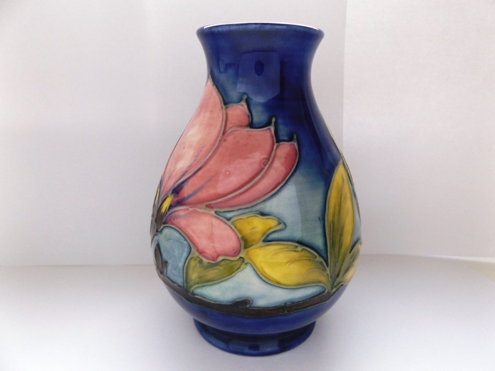 Lovely Moorcroft Magnolia Pattern Medium Vase View VI