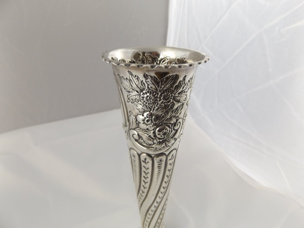 Superb Pair Of Victorian Silver Vases View VI