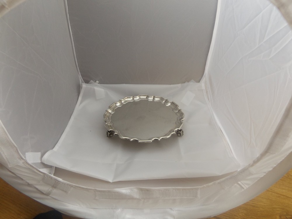 Antique Small Silver Salver \ Card Tray View II