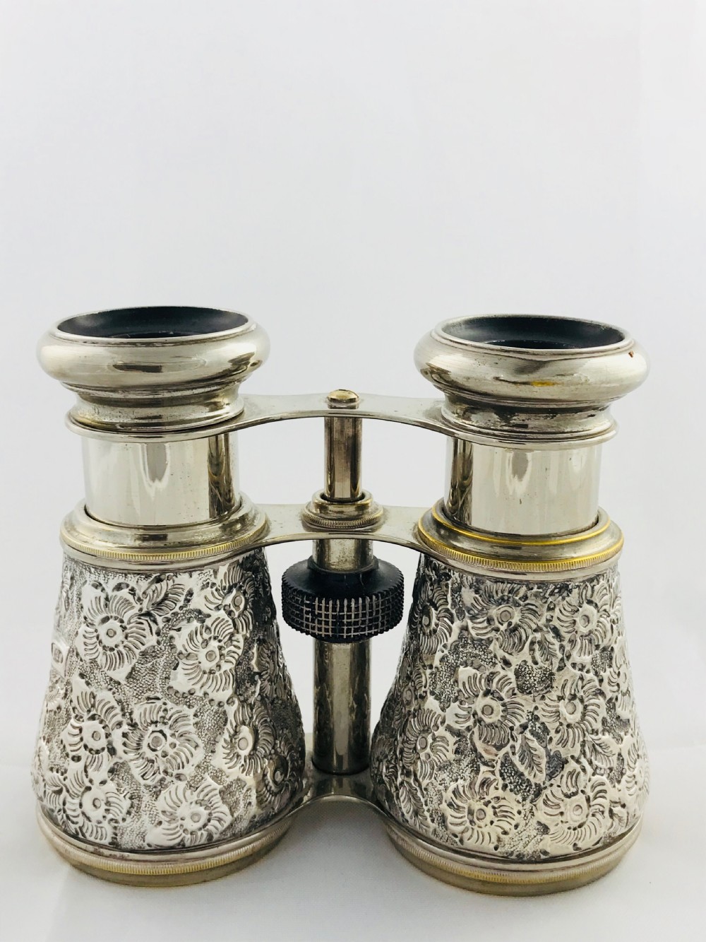 A Pair of Late Victorian Silver Mounted Binoculars 