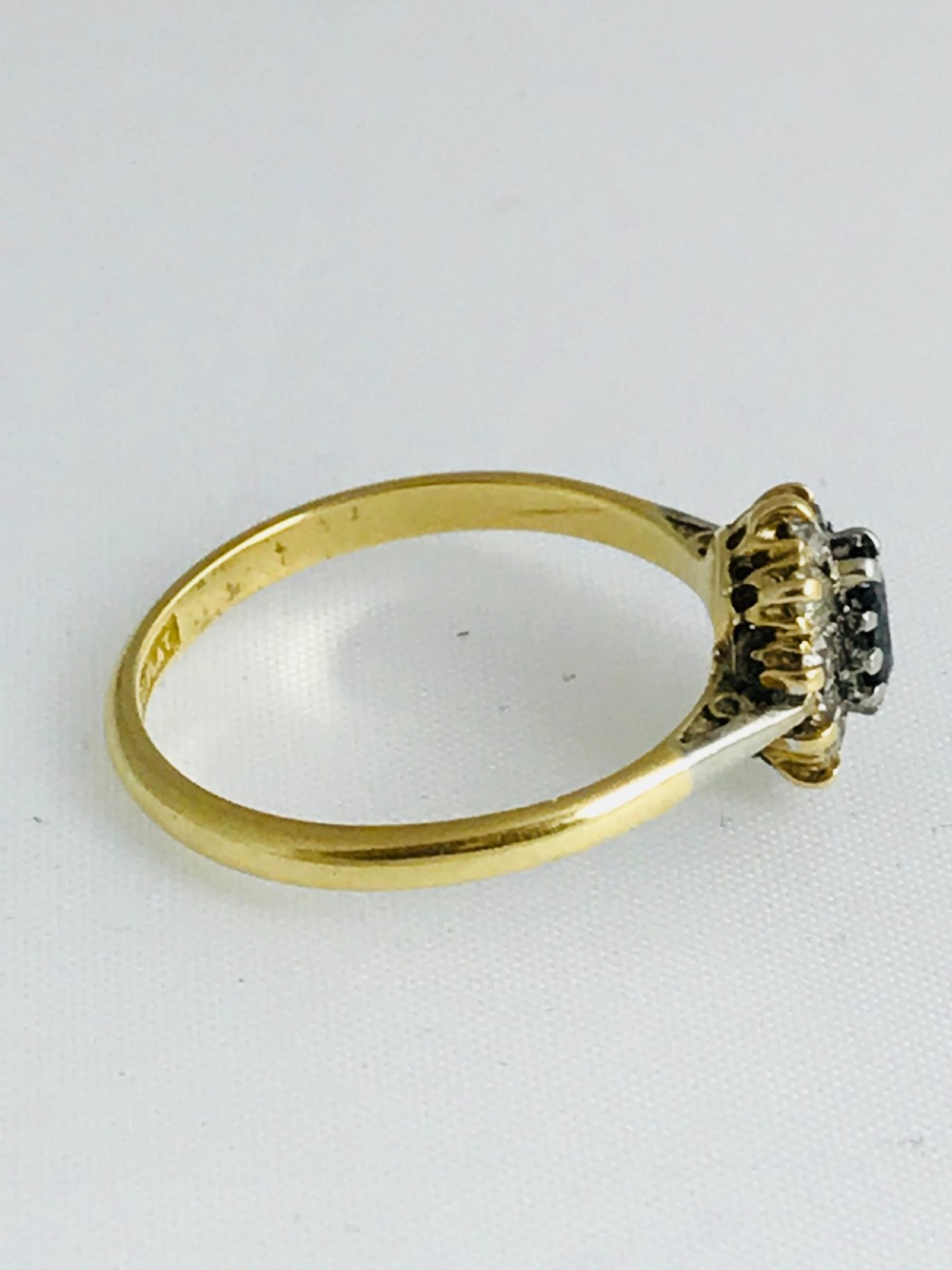 Pretty Edwardian 18ct Gold Sapphire & Diamond Ring View III