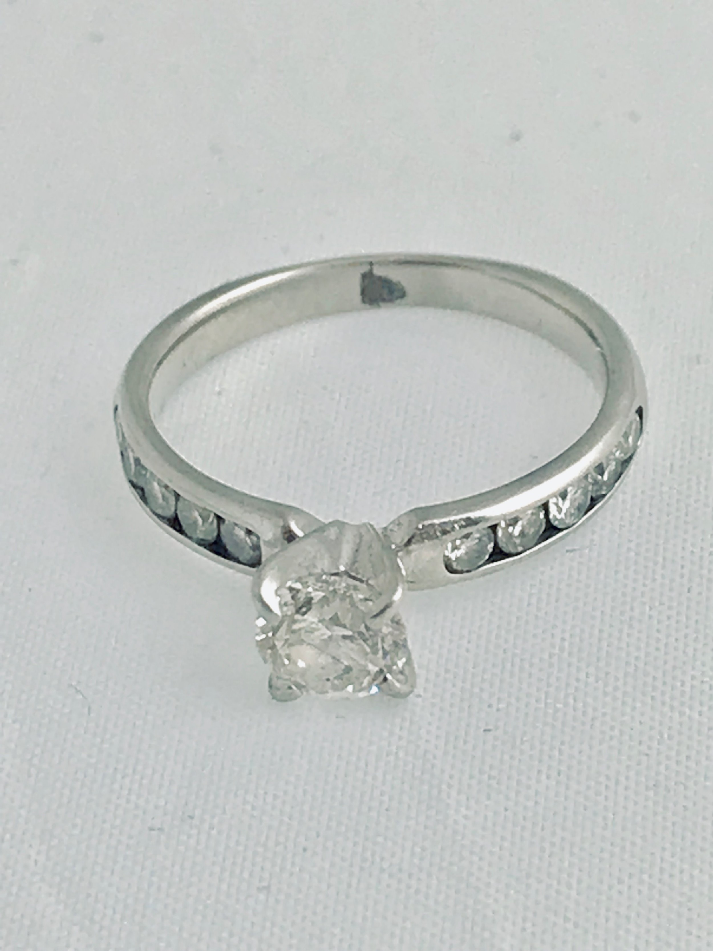 Diamond Solitaire Deco 18ct White Gold 1ct Ring