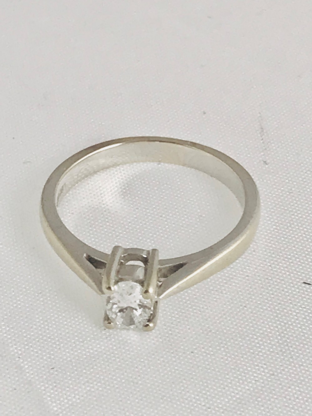 Lovely 33 point old cut diamond solitaire in 18ct gold ring View III