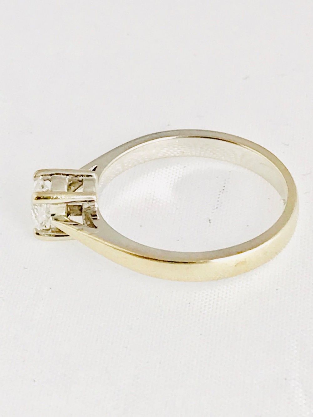 Lovely 33 point old cut diamond solitaire in 18ct gold ring View IV