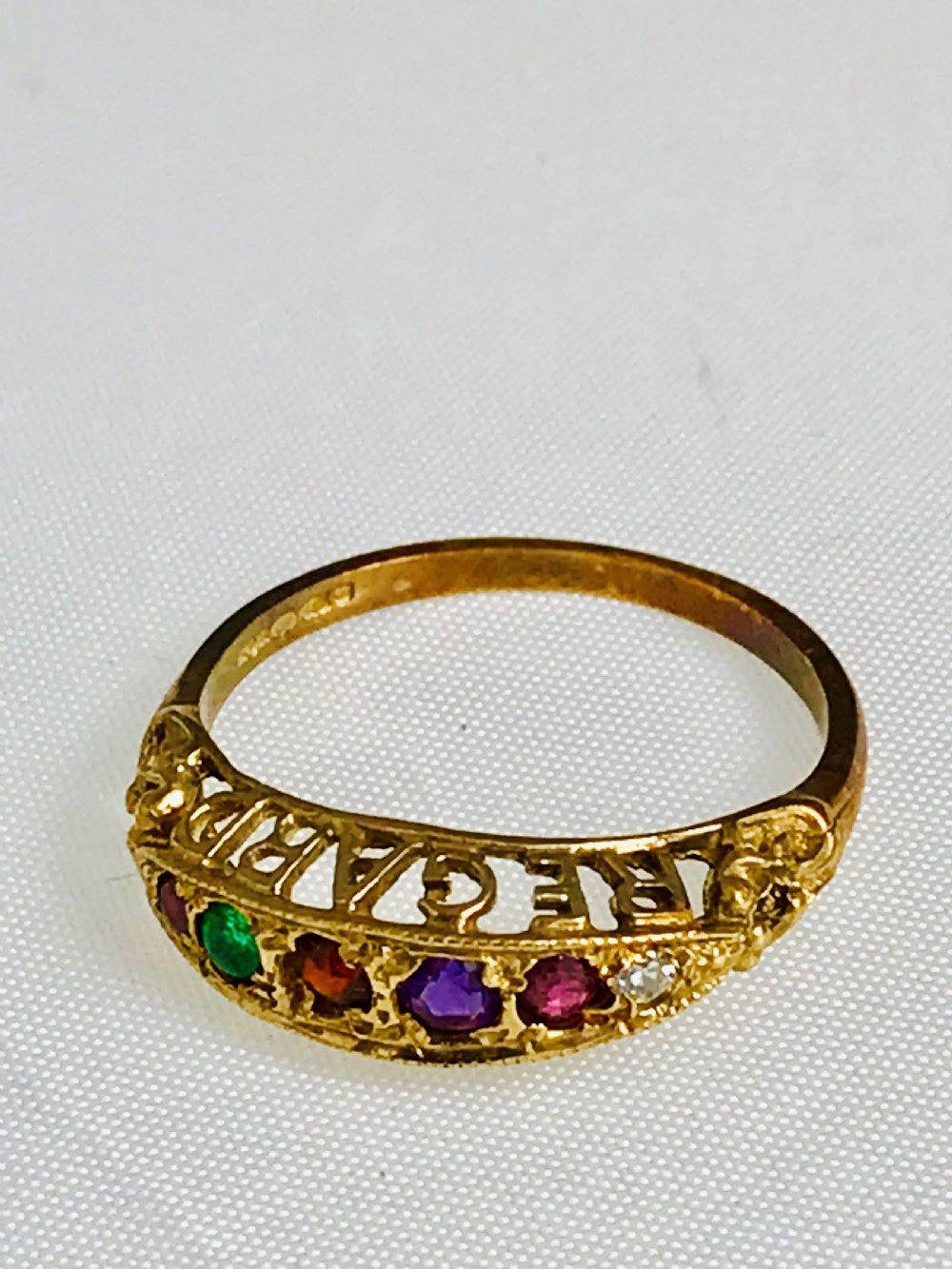 Lovely Art Deco Multi Gemstone Regard Ring View III
