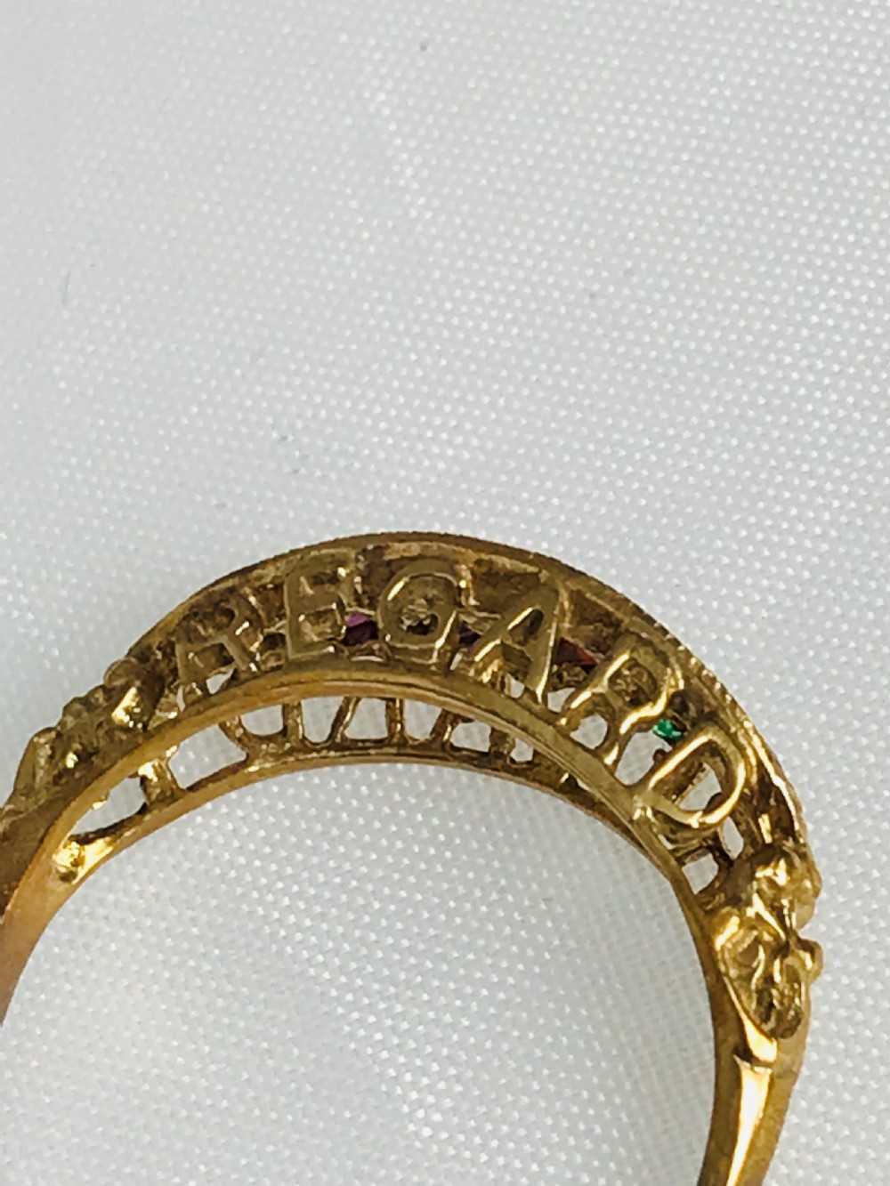 Lovely Art Deco Multi Gemstone Regard Ring View IV