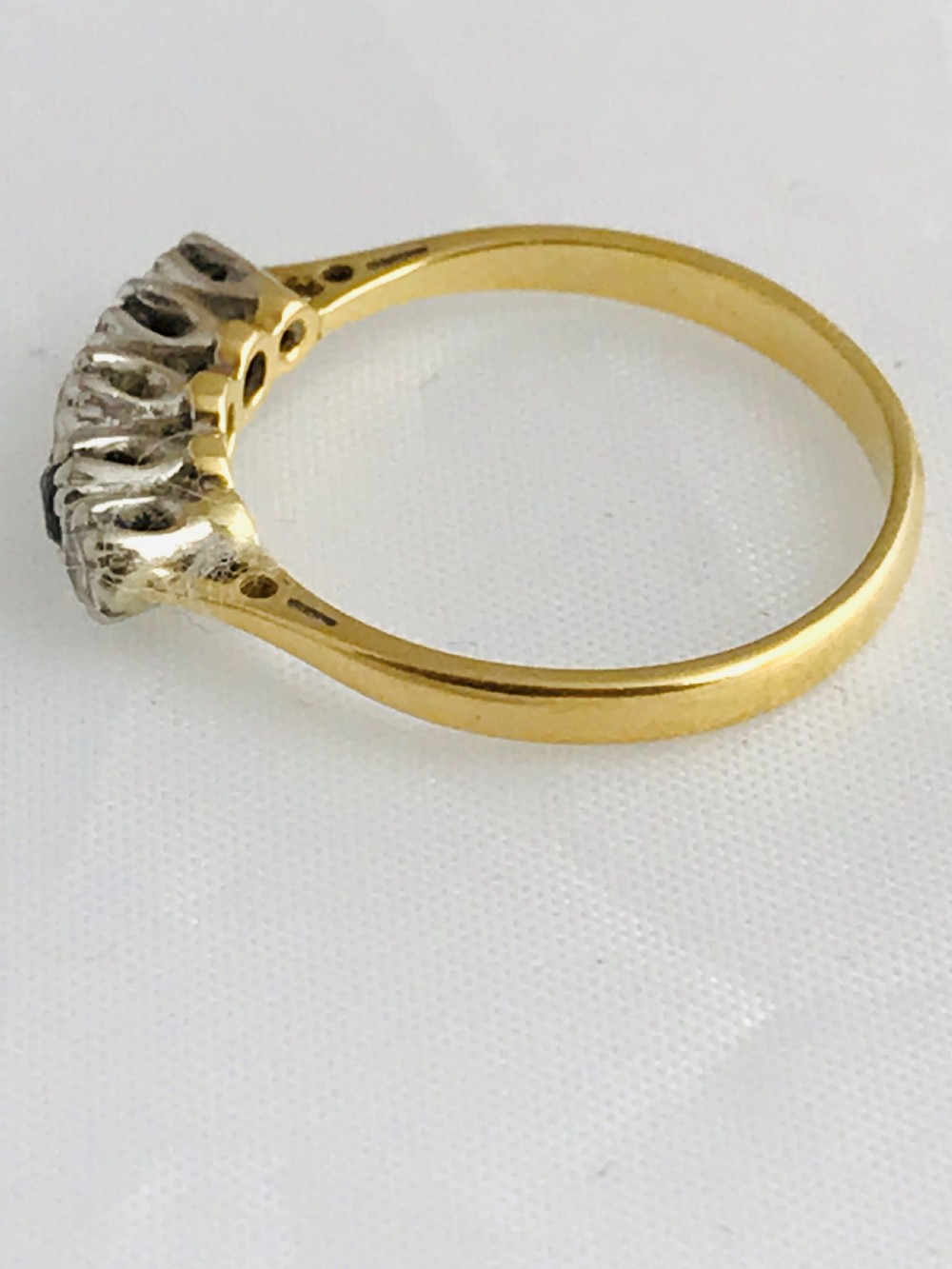 Super Edwardian 18ct Gold Ruby & Diamond Gypsy Ring View XIII