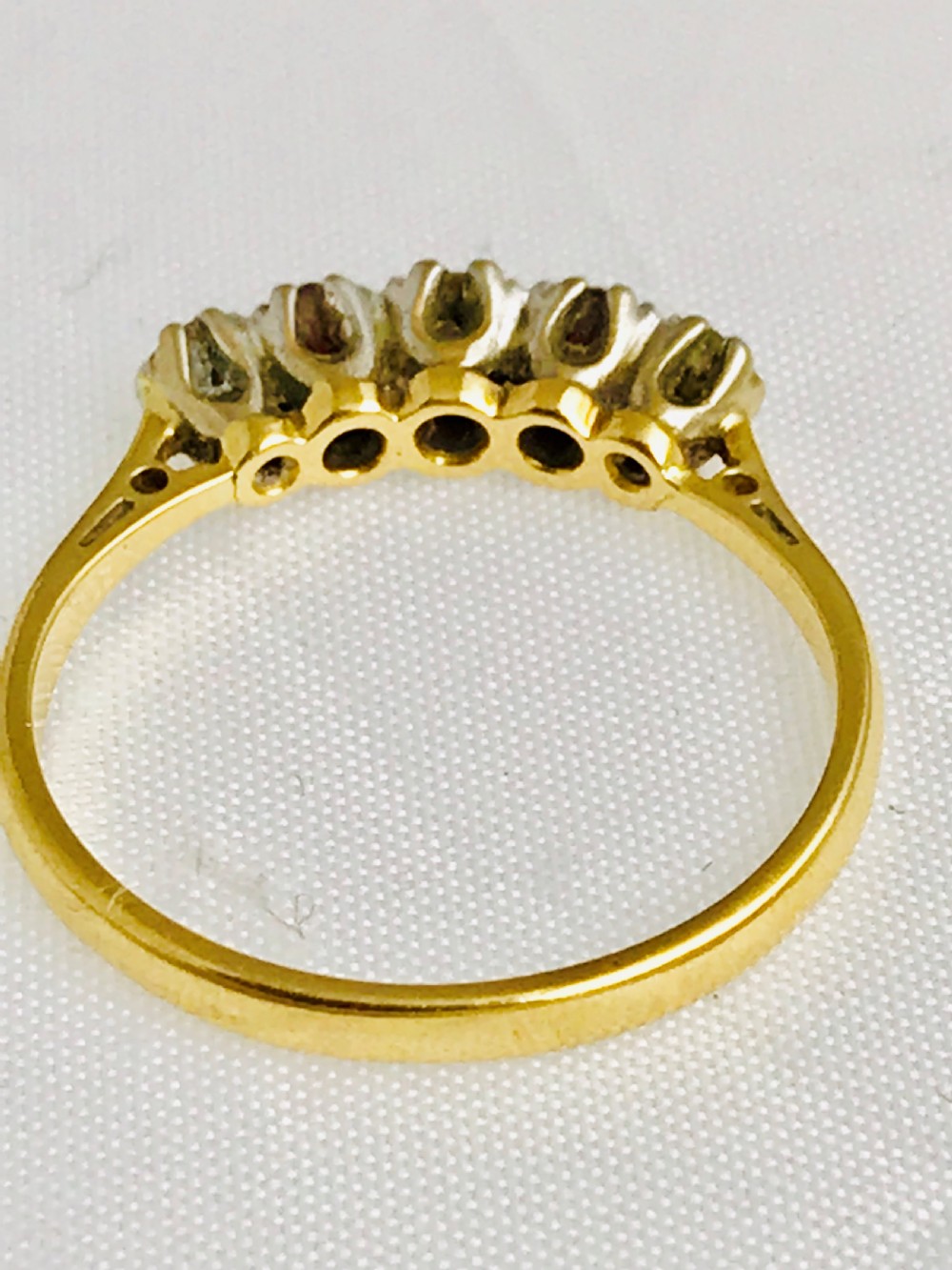 Lovely Edwardian 18ct Yellow Gold Diamond and Ruby Ring View VI