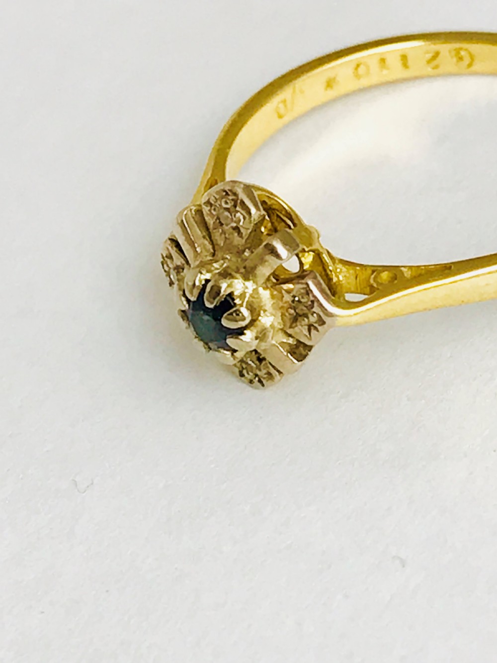 Victorian 18ct Gold Diamond and Sapphire Ring View III