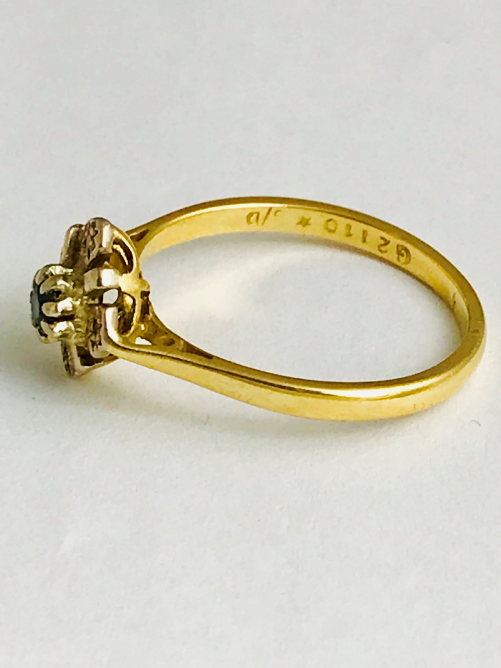 Victorian 18ct Gold Diamond and Sapphire Ring View V