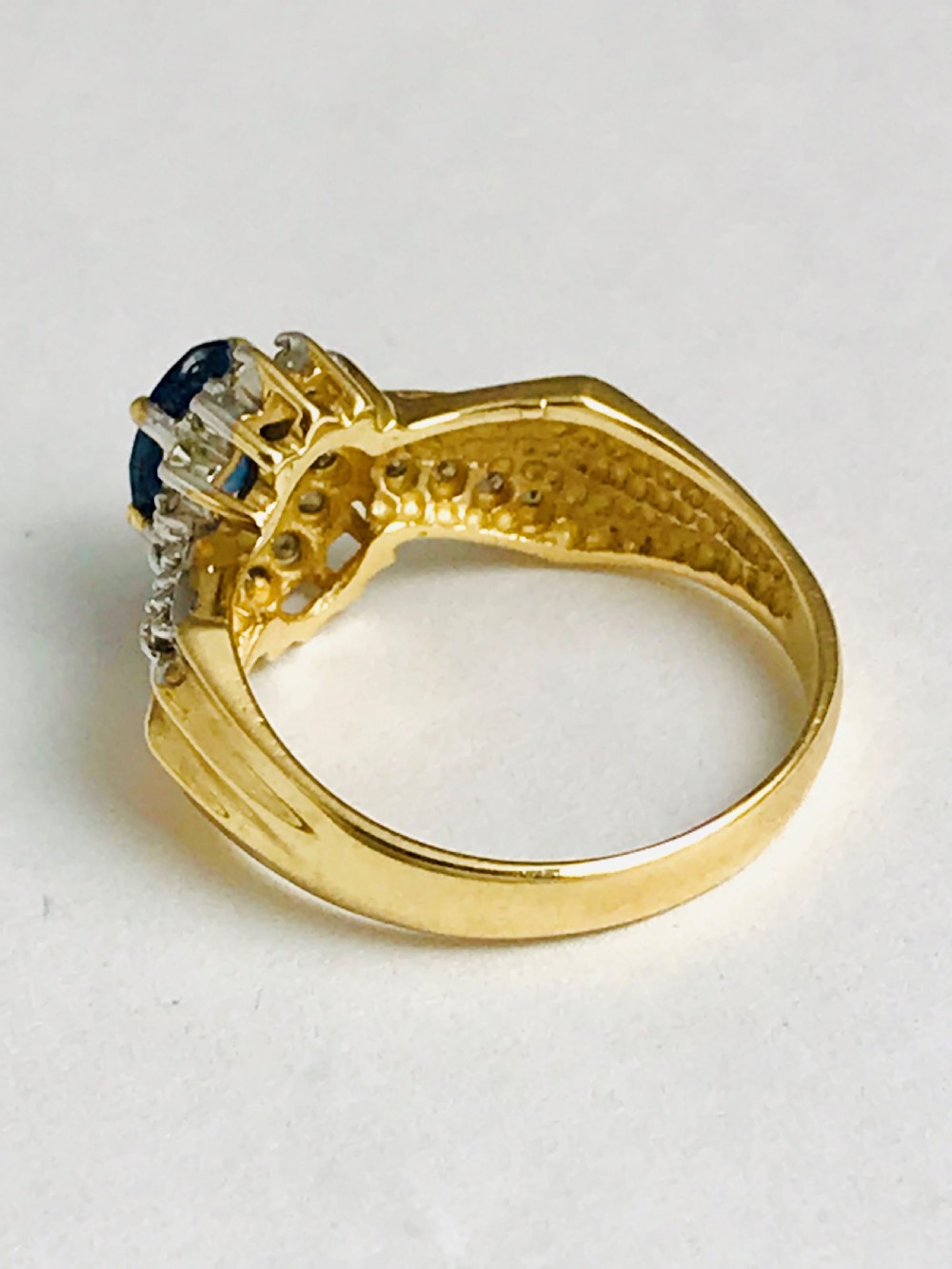 Lovely Vintage 14ct Gold Sapphire & Diamond Ring
 View V