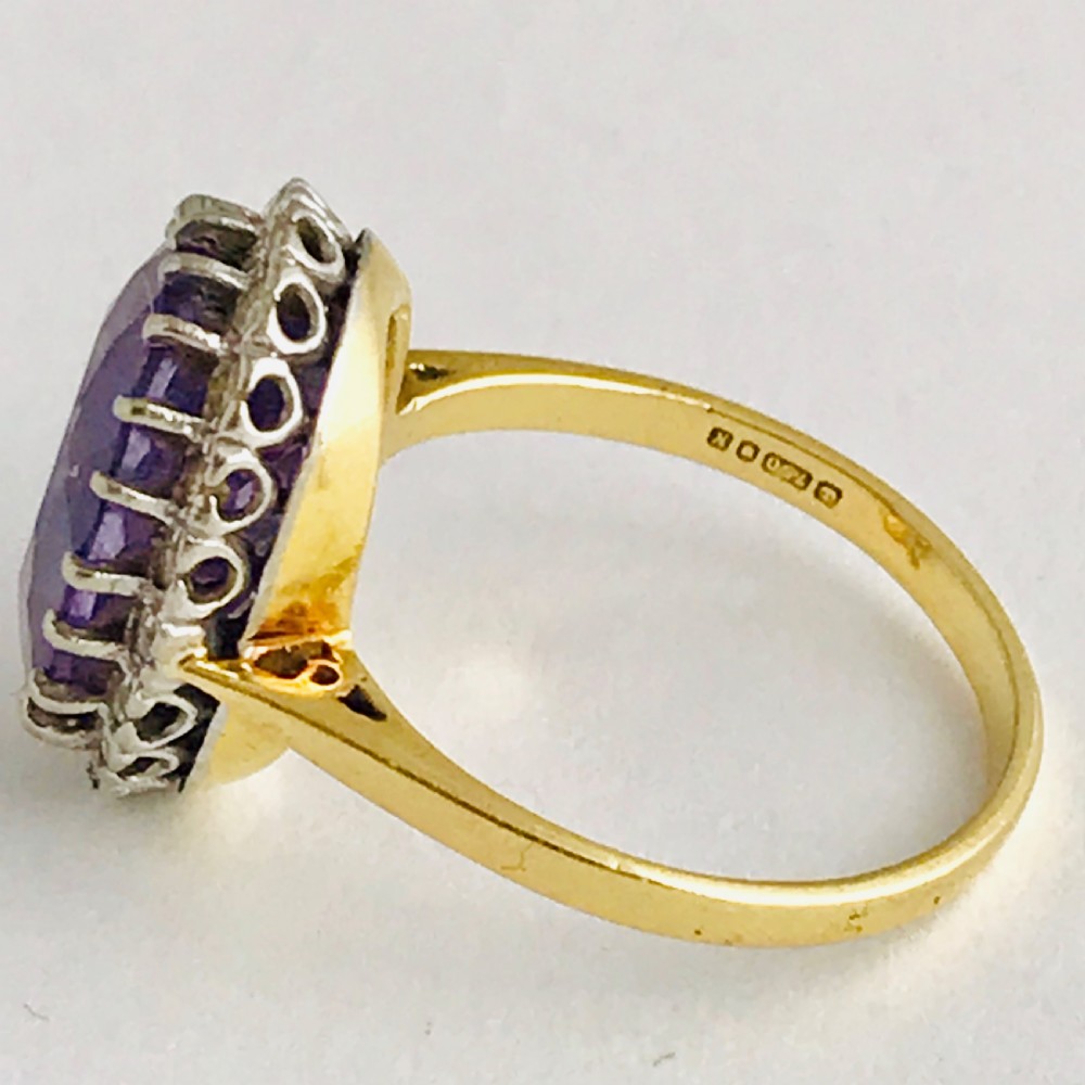 A Large Violet 8ct Amethyst Surrounded by Diamonds
 View IV