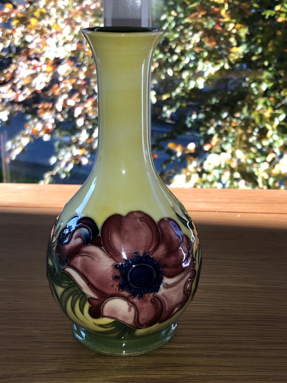 Walter Moorcroft anemone pattern vase