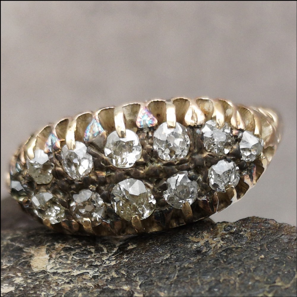 Lovely Edwardian 18ct Gold 1.1ct Diamond Cluster Ring