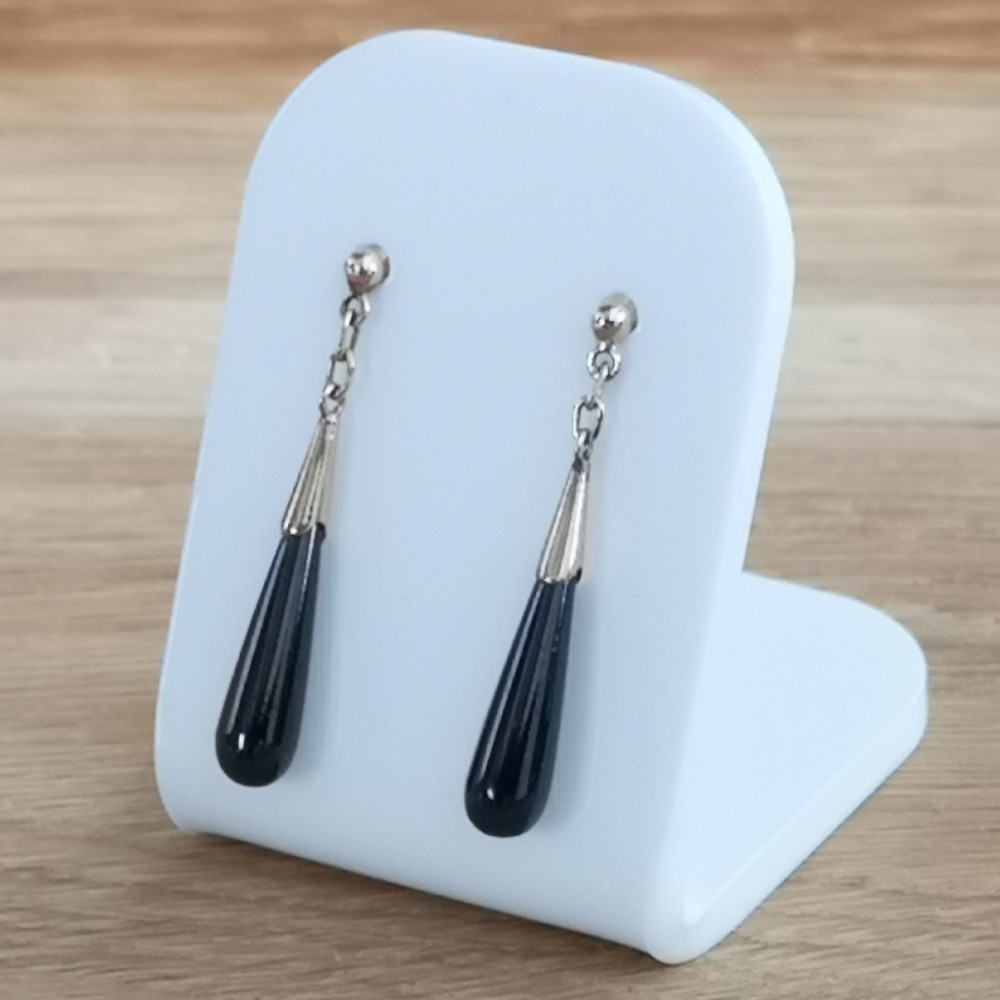 9ct Gold Black Onyx Earrings