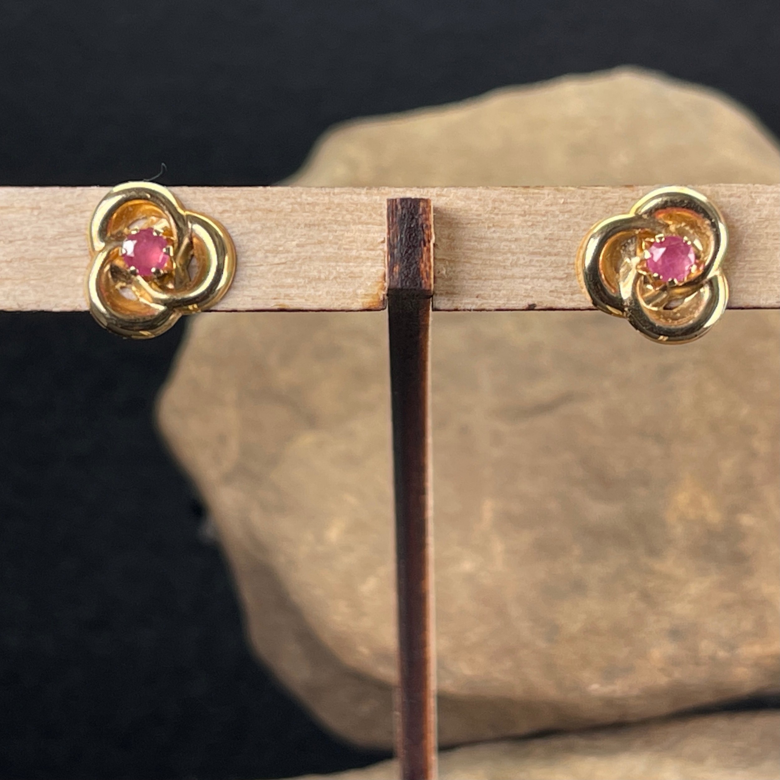 9ct Gold Ruby Stud Earrings