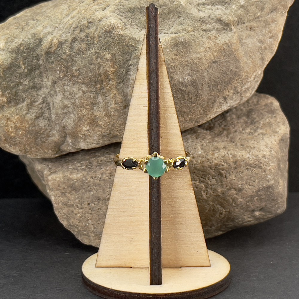 18ct Gold Emerald & Sapphire Dress Ring View II