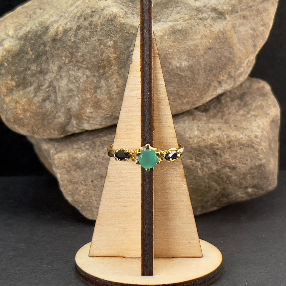 18ct Gold Emerald & Sapphire Dress Ring View III