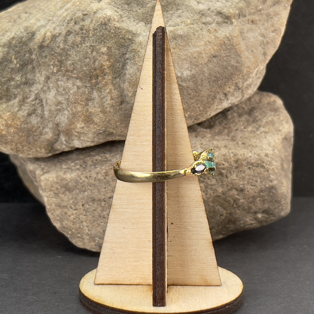 18ct Gold Emerald & Sapphire Dress Ring View VI