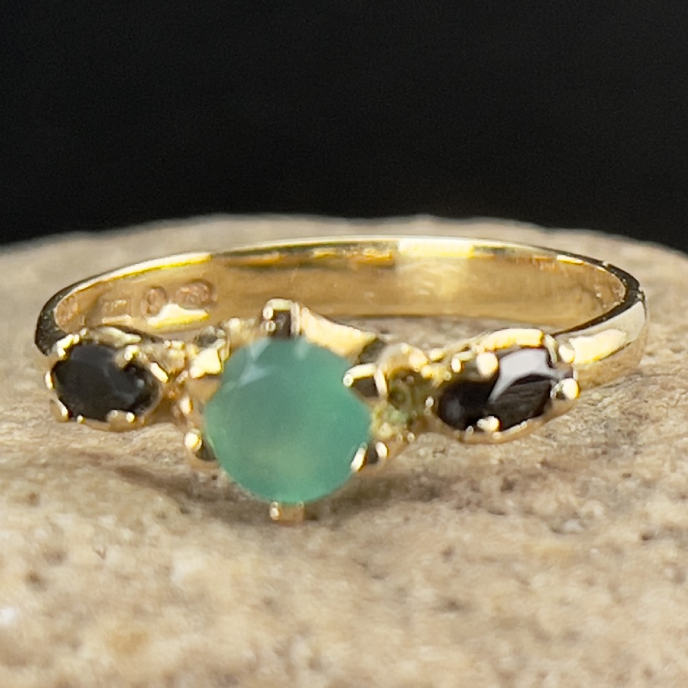18ct Gold Emerald & Sapphire Dress Ring