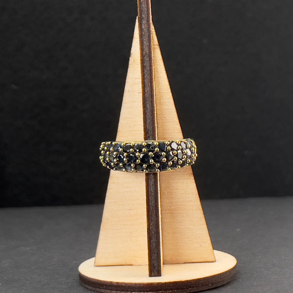 9ct Gold Sapphire Cluster Ring View VIII