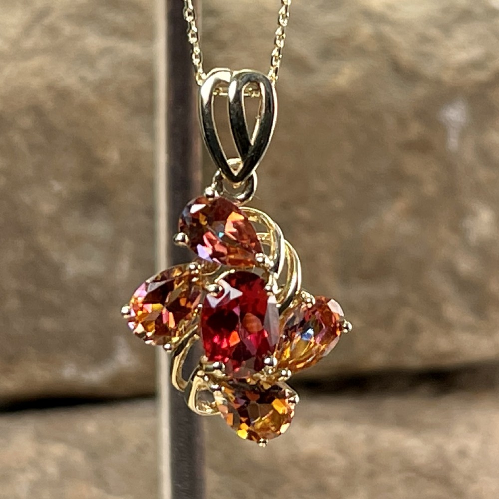 Imperial Garnet Pendant Necklace 