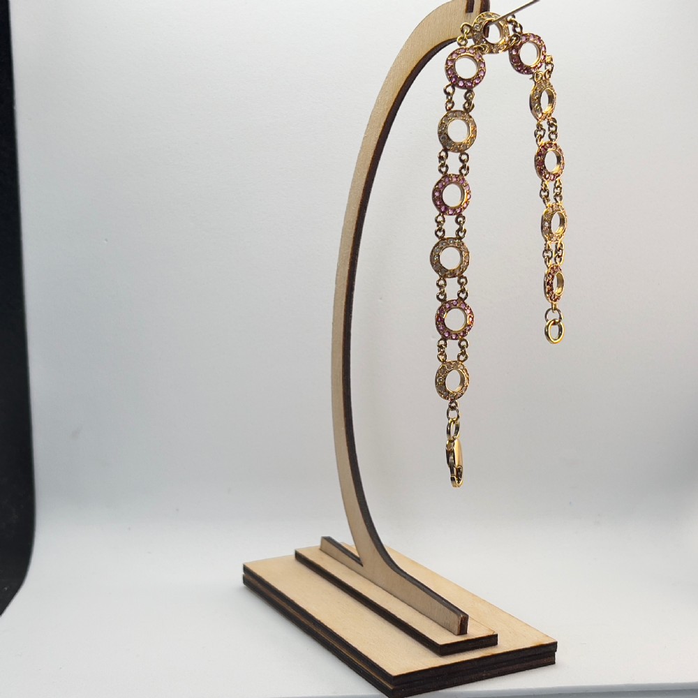 18ct Gold Continental Art Deco Ruby (3.60ct) & Diamond (3.60ct) Hooped Bracelet. Heavy 17.g View XII
