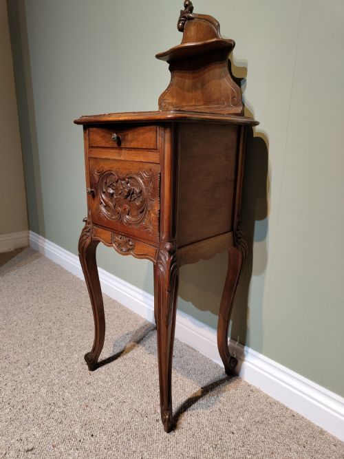 ANTIQUE FRENCH LOUIS XV STYLE BEDSIDE CABINET - ADDITIONAL PHOTO 2