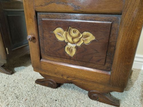 ANTIQUE PAIR OF DECO BEDSIDE CABINETS - ADDITIONAL PHOTO 5