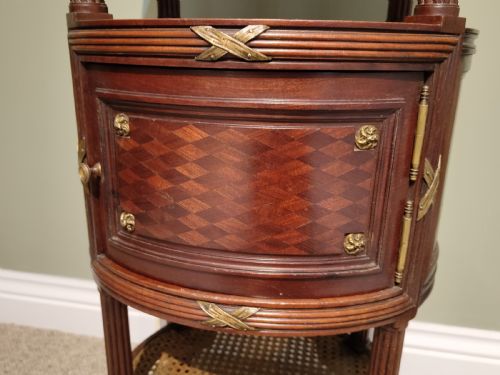 ANTIQUE PAIR OF BEDSIDE CABINETS - ADDITIONAL PHOTO 5