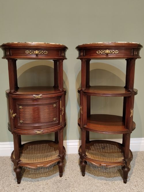 ANTIQUE PAIR OF BEDSIDE CABINETS - ADDITIONAL PHOTO 1