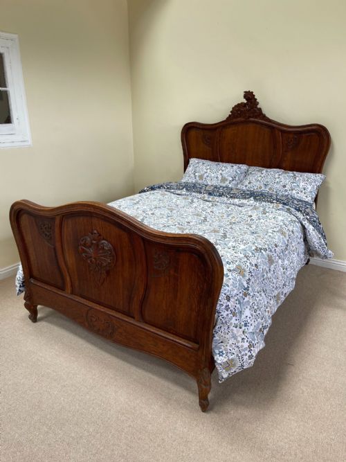 antique french double bed - CATEGORY: ANTIQUE BEDS - DATED 1920