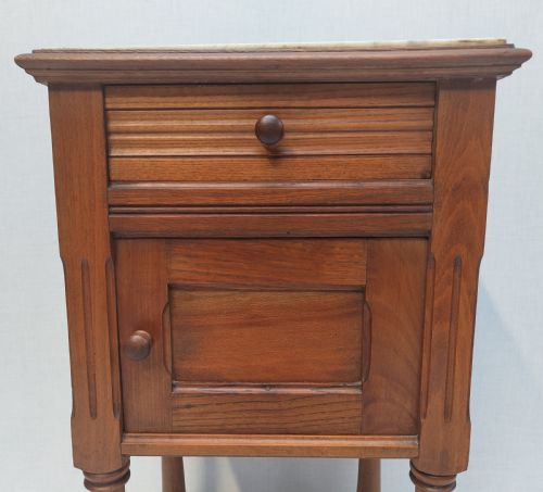 ANTIQUE FRENCH BEDSIDE CABINET - ADDITIONAL PHOTO 1