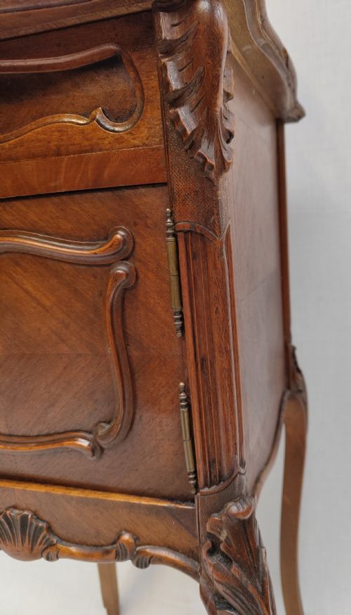 ANTIQUE FRENCH BEDSIDE CABINET - ADDITIONAL PHOTO 7