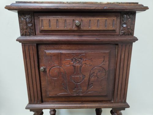 ANTIQUE BEDSIDE CABINET - ADDITIONAL PHOTO 2